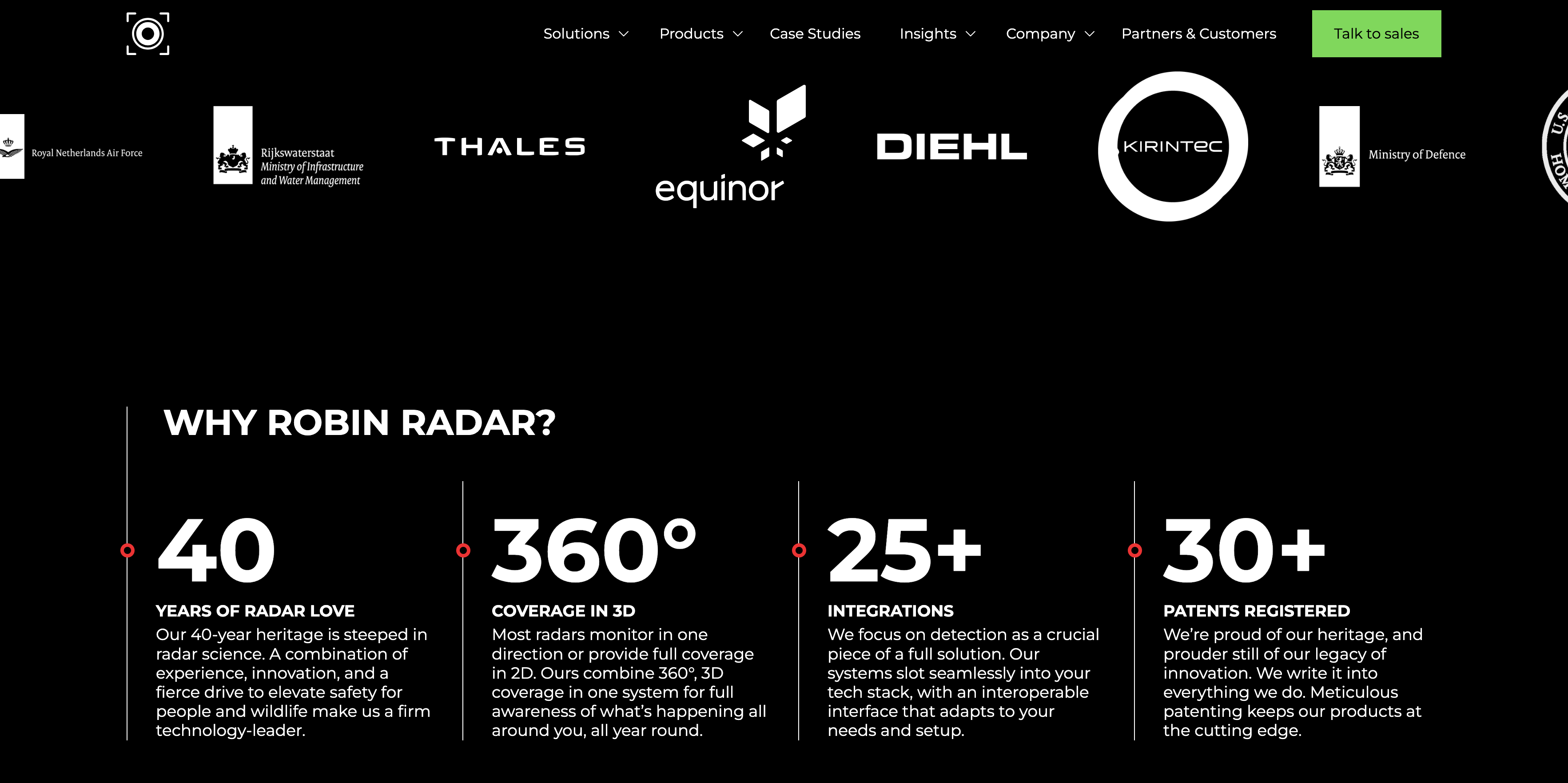 robin radar stats social proof