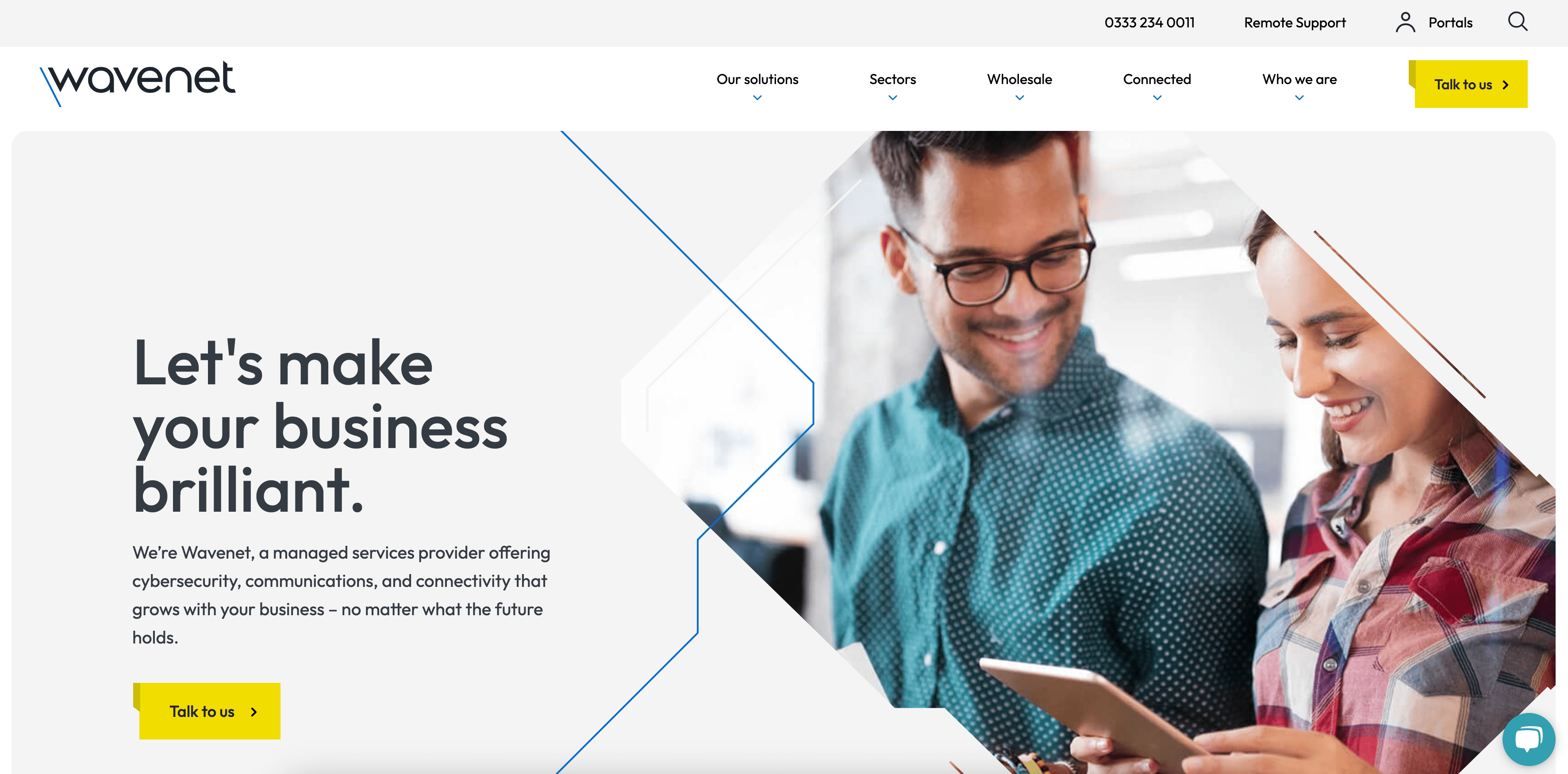 wavenet's modern tech website design