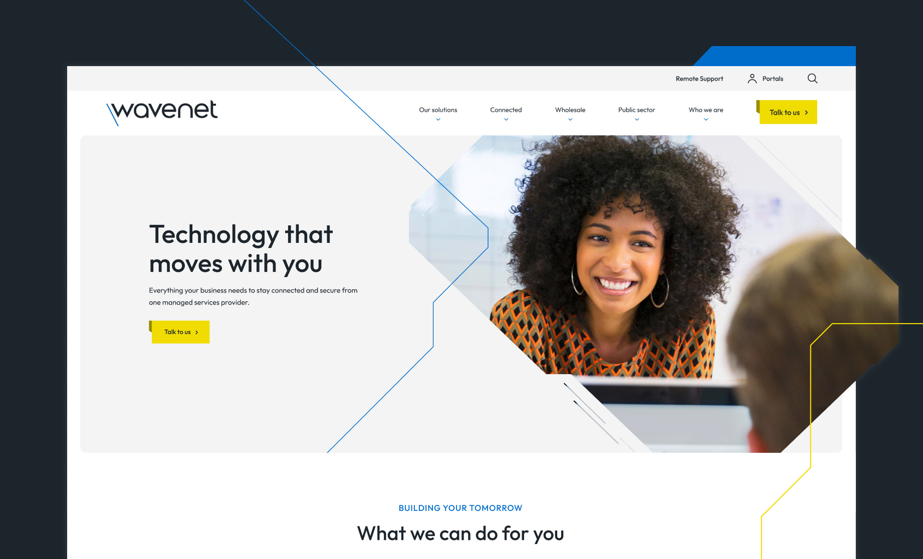 Wavenet B2B Home page